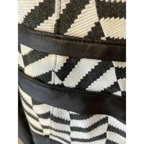 Picadilly Blazer Women’s XS Vintage 90’s Y2K Black  White Chevron Made In Canada - Picture 7 of 13